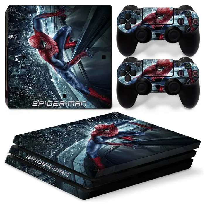 Изготовленный На Заказ переводная картинка для sony PS4 Pro консоль и контроллер кожи высокого качества с изображением Человека-паука конструкции
