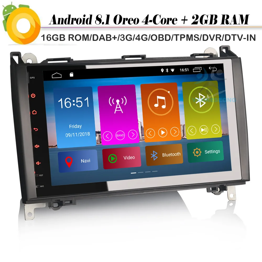 Автомагнитола с четырехъядерным процессором 7 дюймов Android 8 1|GPS для транспорта| |