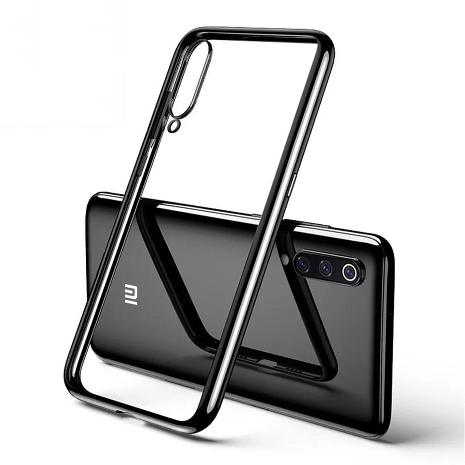 For Xiaomi Mi 9 Case 3D Laser Plating Luxury TPU Soft Clear Cover Xiomi SE Mi9 Bright Crystal Phone Cases |