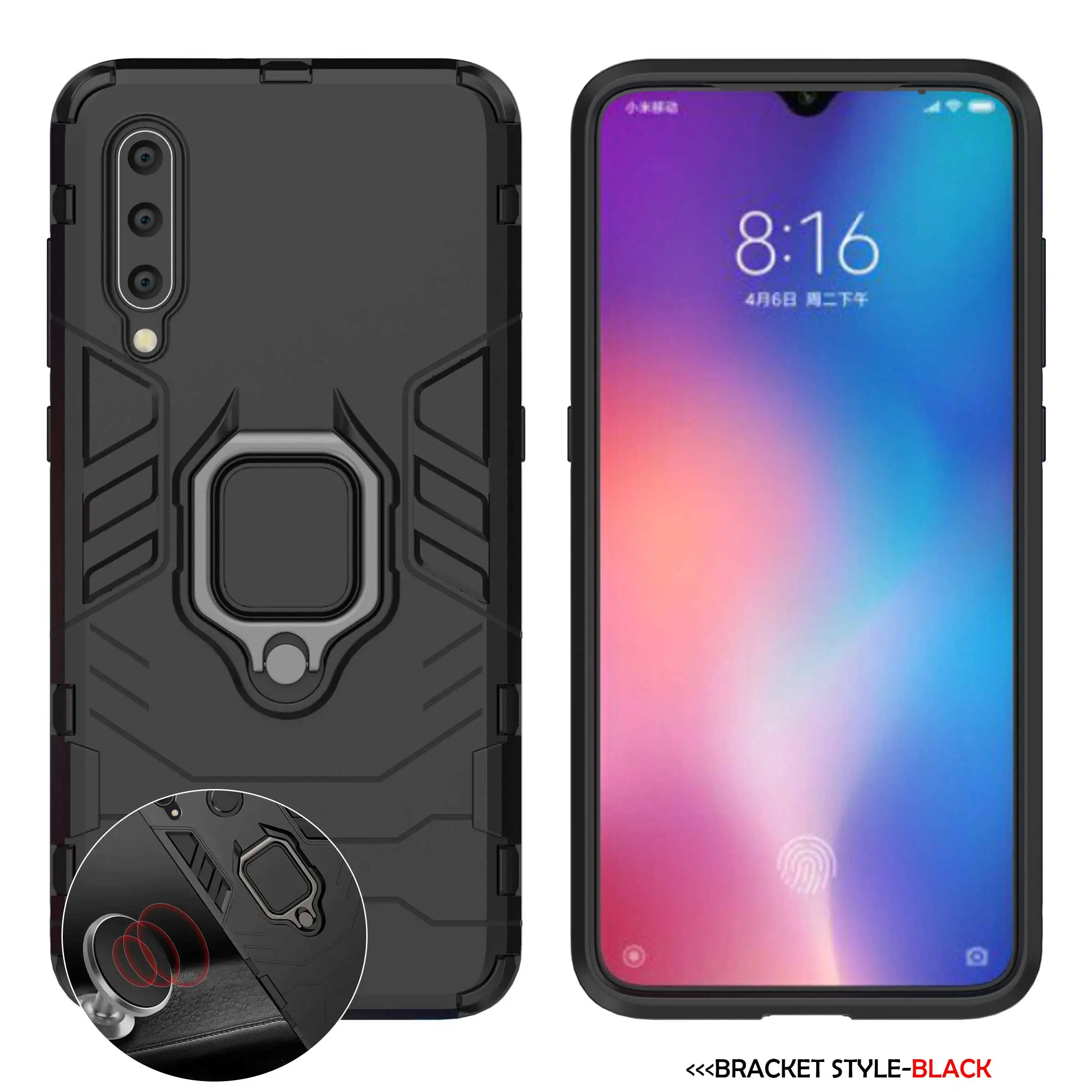 Армированный чехол для Xiaomi mi 9 9T 8 mi 9 SE 5X 6X A1 A2 Lite Max 3 mi X 2 2S F1 Играть Red mi K20 Note 7 6 iPad Pro 7A 4 4X5 Plus чехол для телефона - Цвет: F7-Black