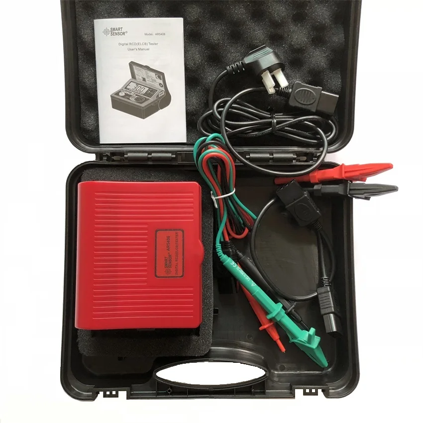 Умный датчик AR5406 цифровой RCD (ELCB) тестер 10 500mA утечки тестовый тест|tester digital|digital