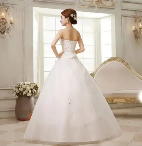 Bride Elegant Strapless Bandage Slim Lace Wedding Dress Custom Size|custom closings|custom baby dresscustom specialities |