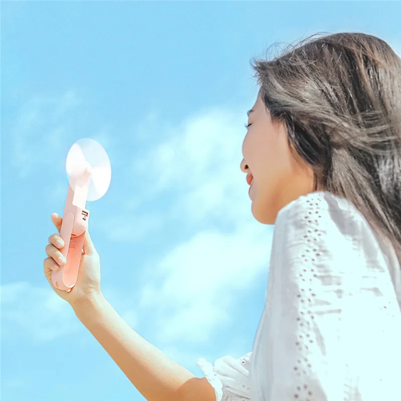 Ультра тихий портативный мини Складной вентилятор с usb зарядкой для настольного