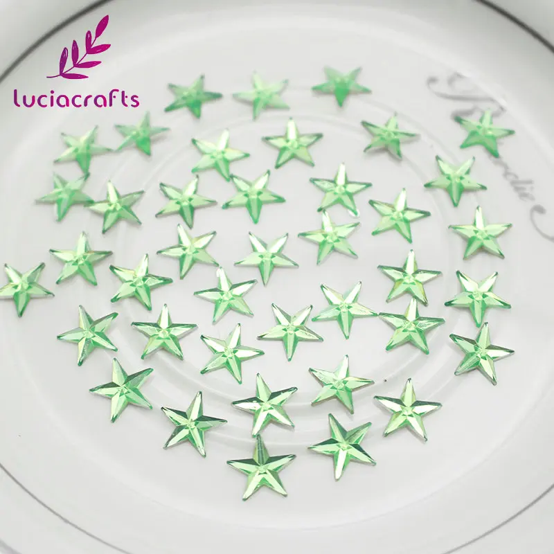 Lucia crafts 10 мм дизайном в виде прозрачных звездочек, акриловые стразы Искусство Стразы для DIY 250 шт./500 шт. G0419
