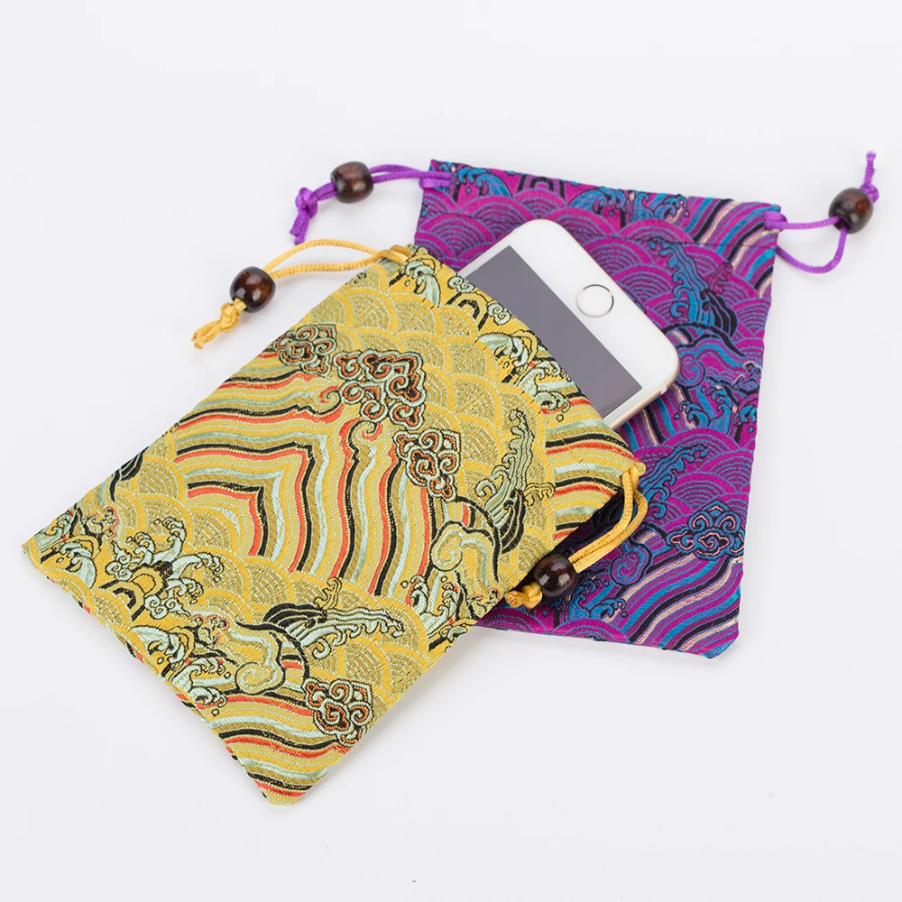 Сумка для ювелирных изделий 10x14 см сумка на шнурке шелковой упаковки подарка