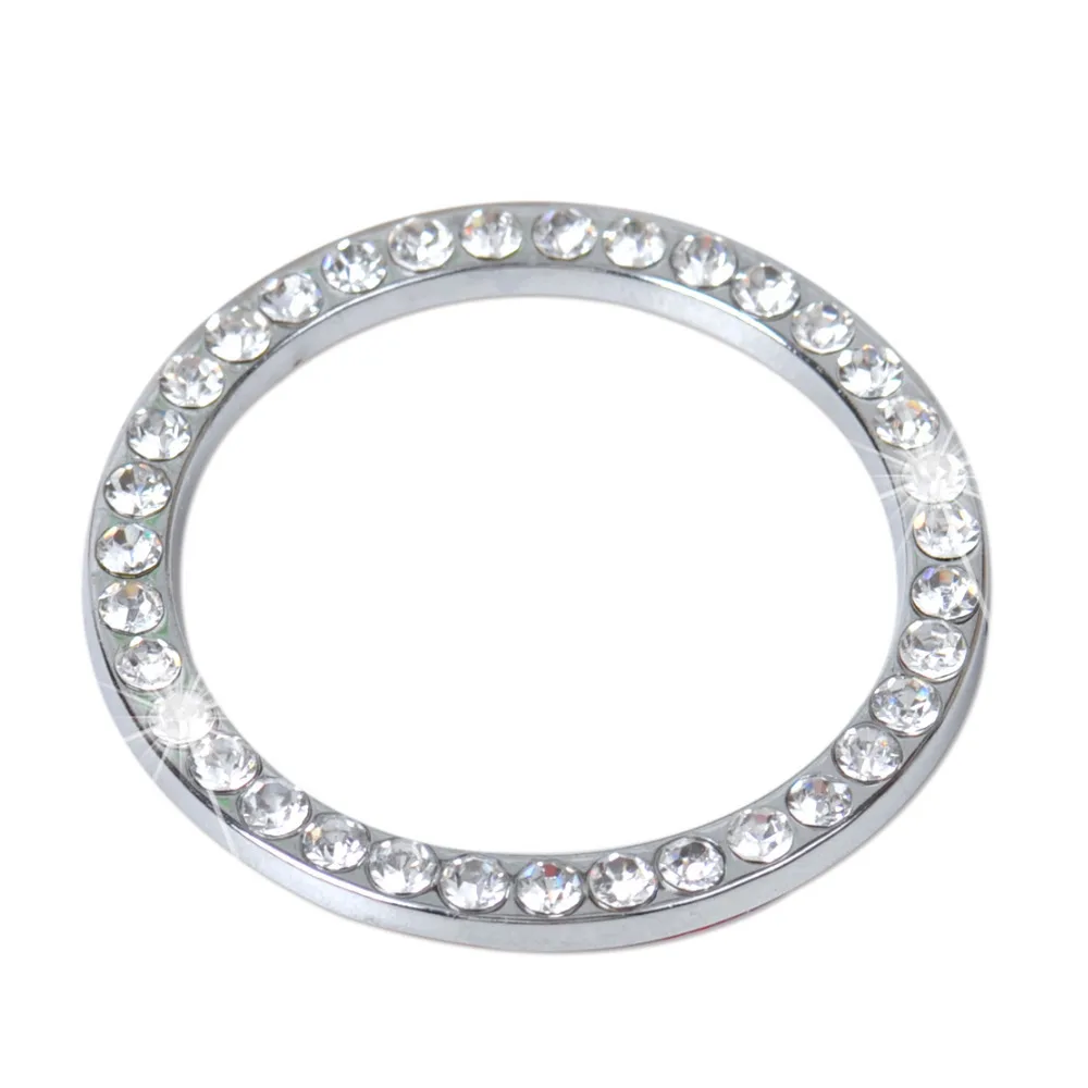 Серебряное кольцо с одной кнопкой для салона автомобиля CITALL декоративное Mercedes BMW