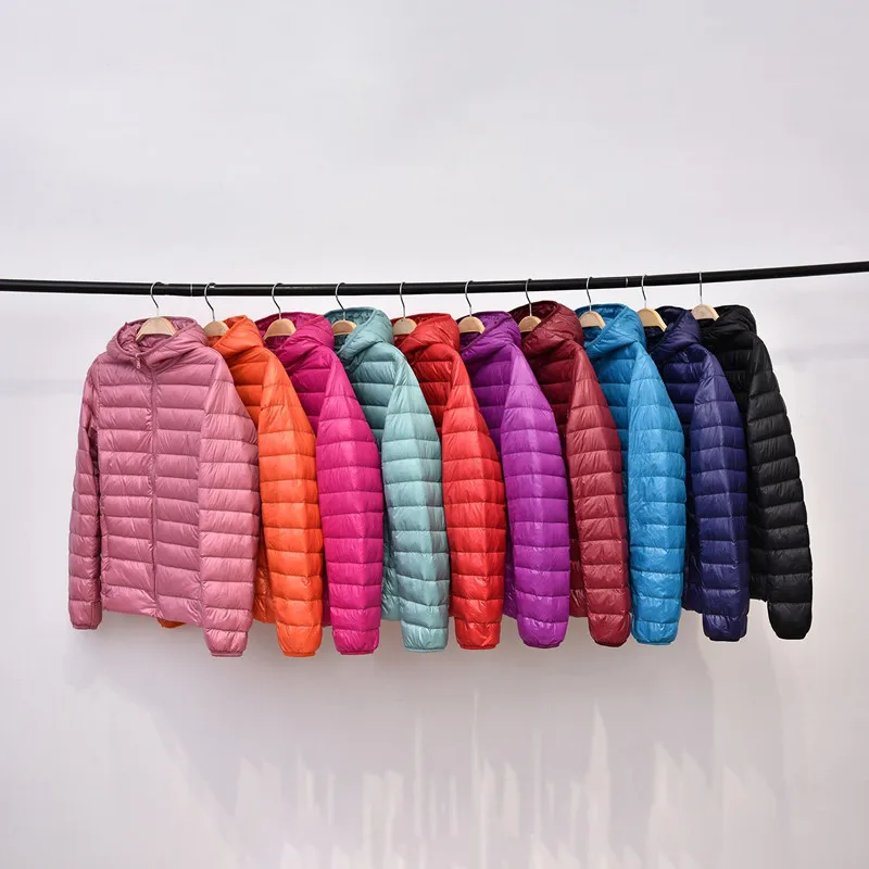 Light thin Down Jackets Women style with Cap short size accounts Large code Woman's coat Repair the body Keep warm | Спорт и