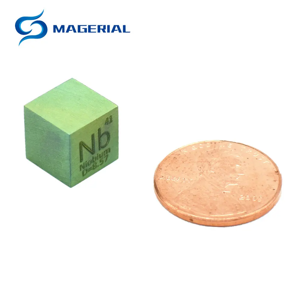 10mm Cube Green Красочный металлический кубик плотности Niobium Nb 99.99% чистый для коллекции элементов ручной работы DIY хобби ремесла дисплей стекло герметичный - Цвет: 10mm Cube Green