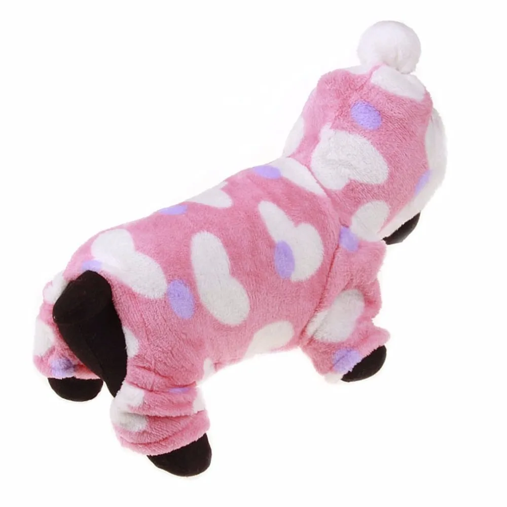 Lovable Dogs Hooded Sweatshirt Pink Heart Printing Cotton Pets Puppy Coat Animals Clothes For Teddy Chihuahua | Дом и сад