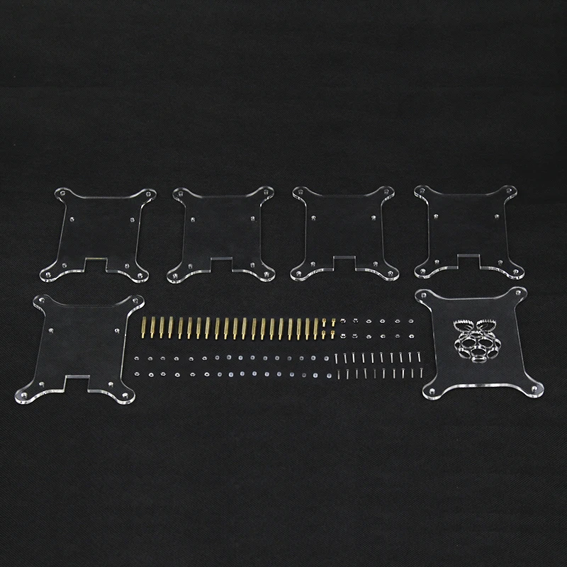 Акриловый чехол Raspberry Pi 4 Model B 1 5 слоев прозрачный корпус с логотипом для 3 Plus|enclosure