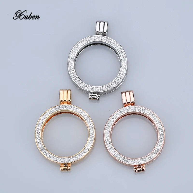 1 шт./компл. Новое поступление Сплав Кристалл Рамка монета ожерелье кулон мой 35 мм