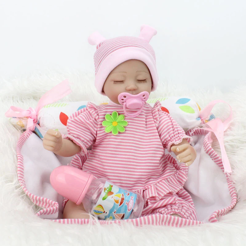 45 см Силиконовые Reborn Baby Doll Дети Playmate Подарки Для Девочек ребенок Жив Soft Toys Букеты