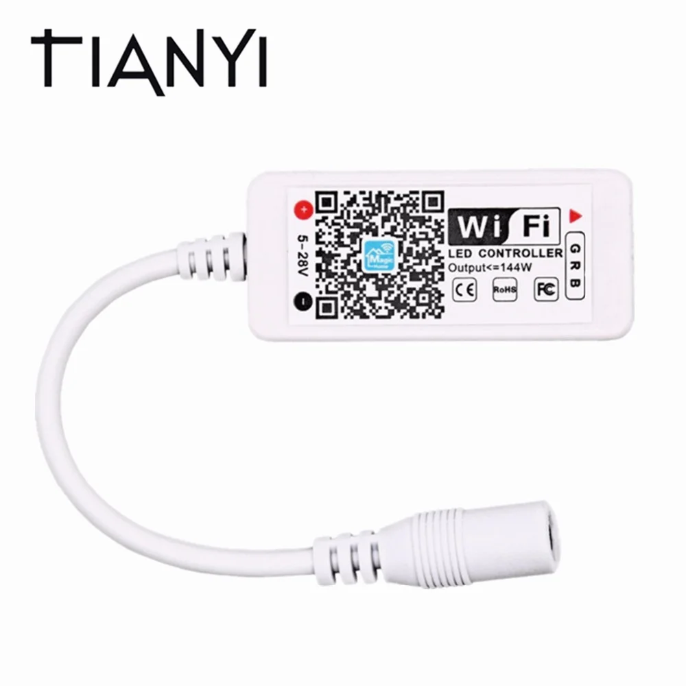 DC 12 В мини WI FI светодио дный контроллер RGB с Женский на смартфон Управление для SMD