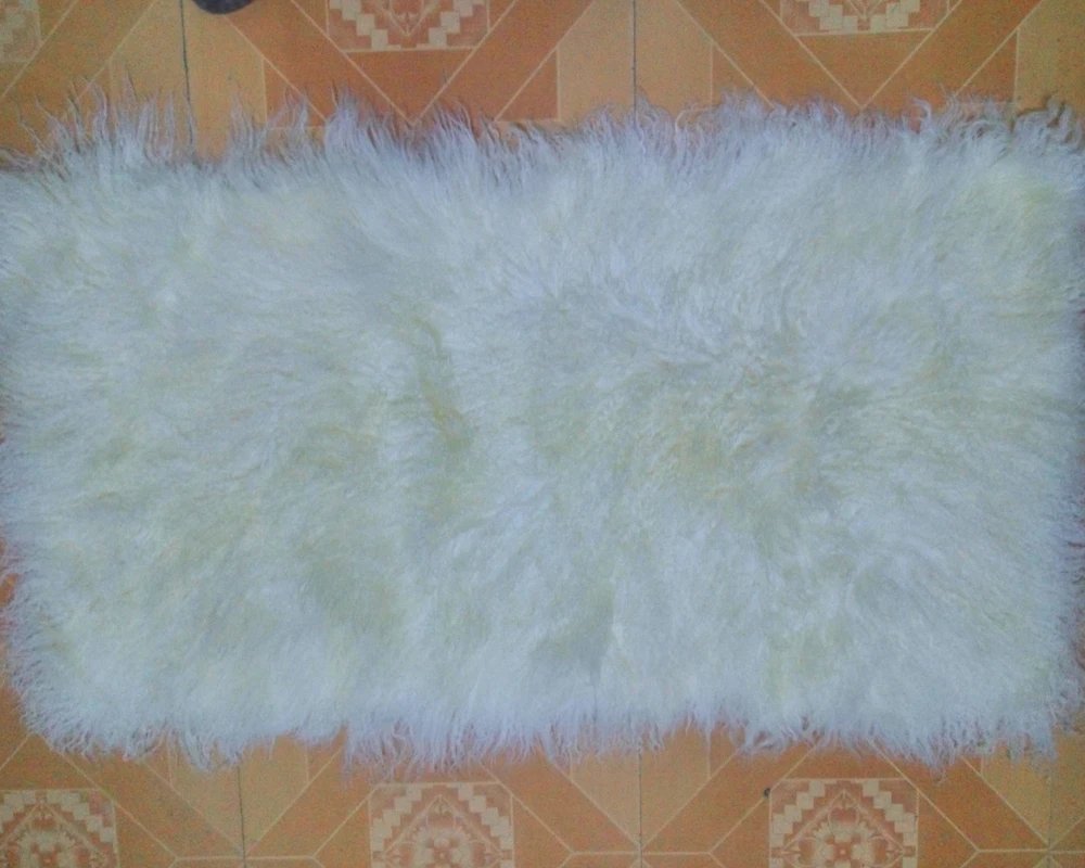 Основной натуральный монгольский меховой ковер из овечьей шерсти напольный