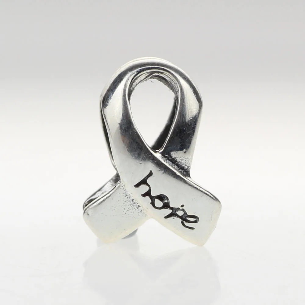 Браслет из серебра 925 пробы с подвеской Hope for 3 мм|bead spray|ribbon gardenribbon bead bracelet |