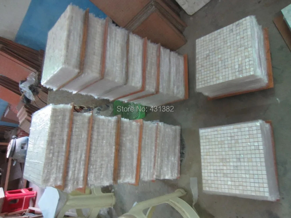 15*15 белая раковина мозаичная плитка для душа перламутровая кухни backsplash