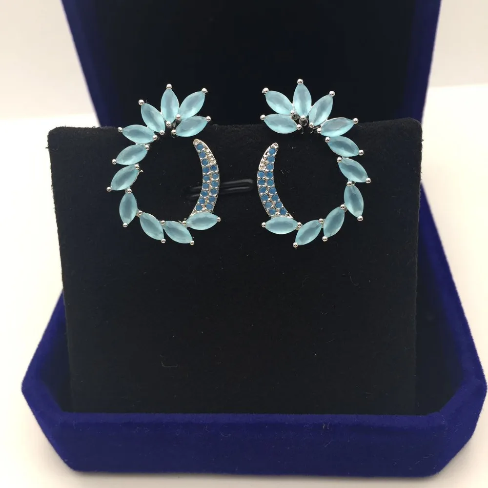 Серьги гвоздики женские медные с фианитом Размер 2 7 * ширина см|fashion stud earrings|stud