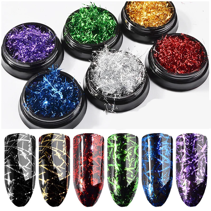 0 2 г художественные Блестки для ногтей волшебное зеркало порошок алюминиевые