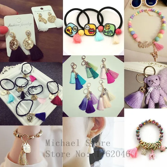 2 шт./лот 7 см высококачественные шелковые кисточки/кисточки для ювелирных