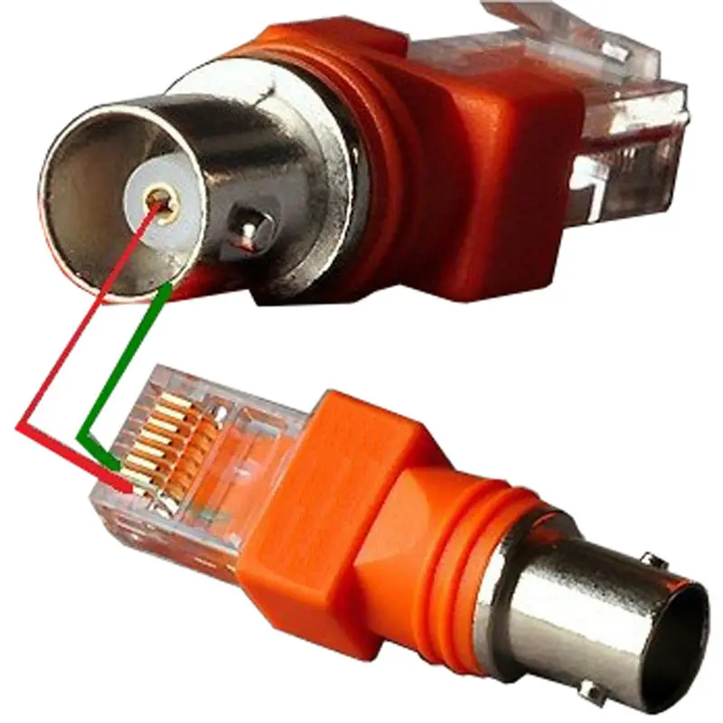 6 шт./лот BNC Female to RJ45 male adapter коннекторы Шасси Панель Крепление Монитора
