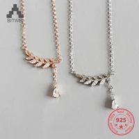 s925 sterling silver fashion delicate zircon necklace for women