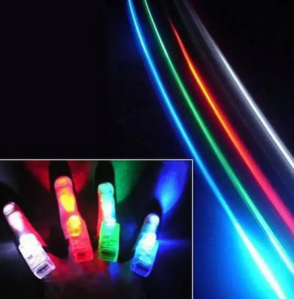 Веселые пальчиковые огни светодиодные лучи лазерные кольца рейвы неоновые