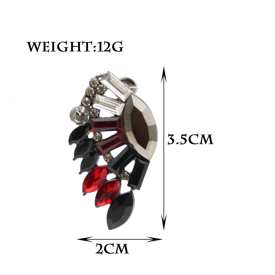 Модные женские хрустальные серьги веерообразные серьги-гвоздики классические