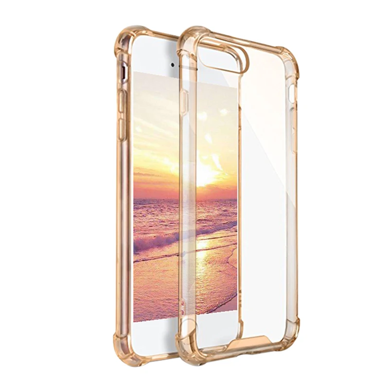 Для iPhone 6s плюс мягкий чехол 360 Бампер корпус силиконовый Прозрачный Full cover для plus 5