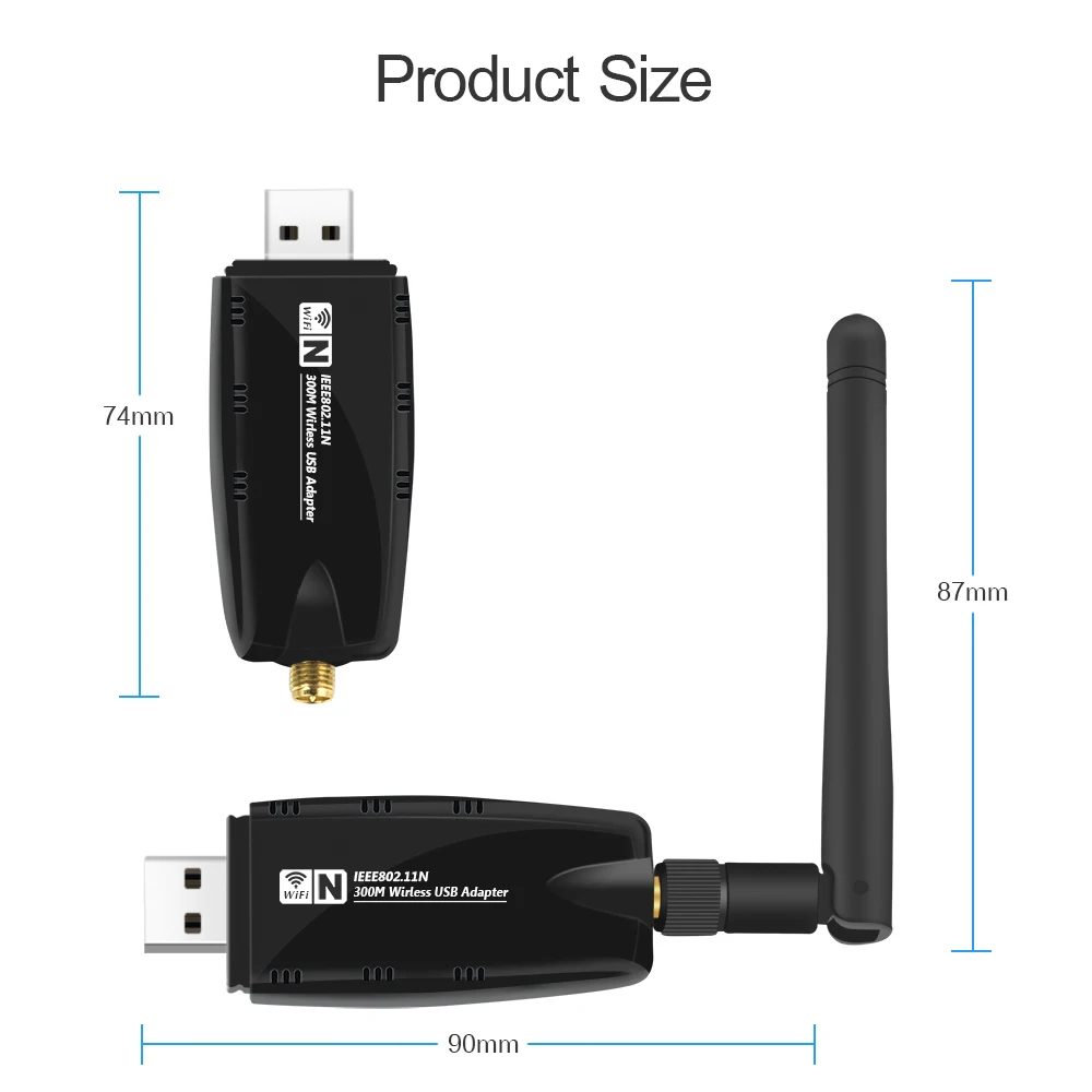 300 Мбит/с беспроводной адаптер usb антенны Wi Fi сетевой карты Lan Беспроводной ключ