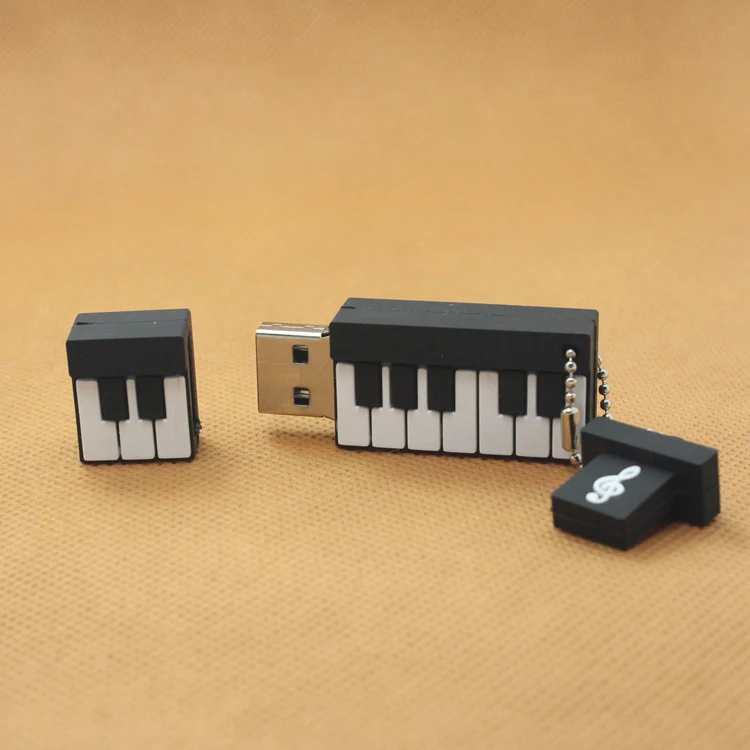 Флеш-накопитель в форме пианино Pen Drive 4 гб 8 гб 16 гб 32 гб 64 гб USB-диск 2.0, флешка с нотами музыки, пендрайв, память-трубка У-диск, подарок.