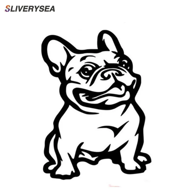 SLIVERYSEA новинка прочная клейкая 3d наклейка s французский бульдог виниловая