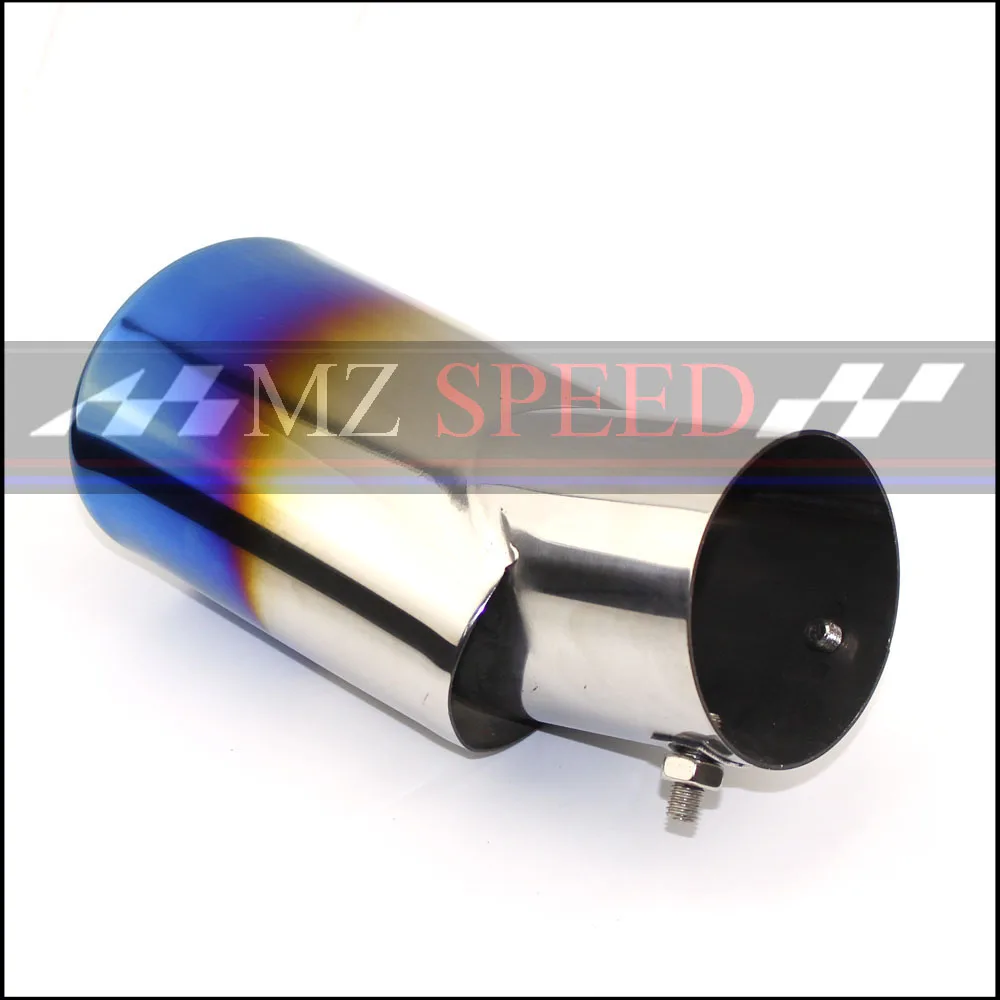 Универсальный хромированный глушитель выхлопной трубы из нержавеющей стали для