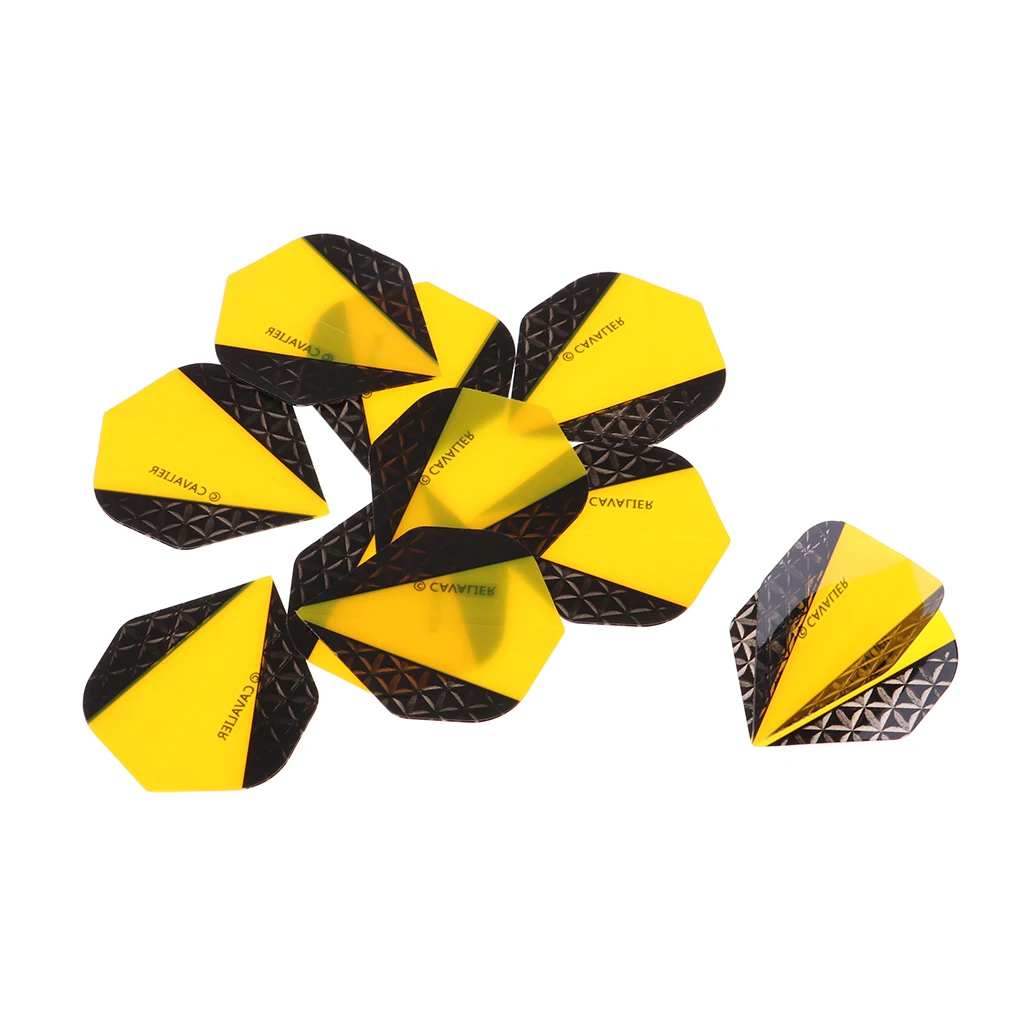 Yellow 10 шт. профессиональная Дротика стандартной формы, аксессуары для замены хвоста, очень прочные - Цвет: Yellow