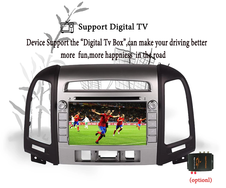 Восьмиядерный Android 10 0 автомобильный DVD для Hyundai Santa Fe 2007 - 2010 -2012 радио Navi gps плеер 64