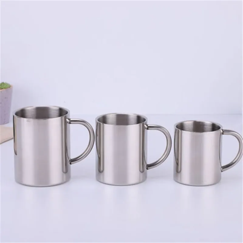 Кофейная кружка из нержавеющей стали с двойными стенками портативная чашка