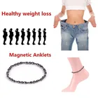 Магнитный круглый терапевтический браслет с черными камнями для похудения, забота о здоровье, Роскошные браслеты с подвесками для женщин и мужчин
