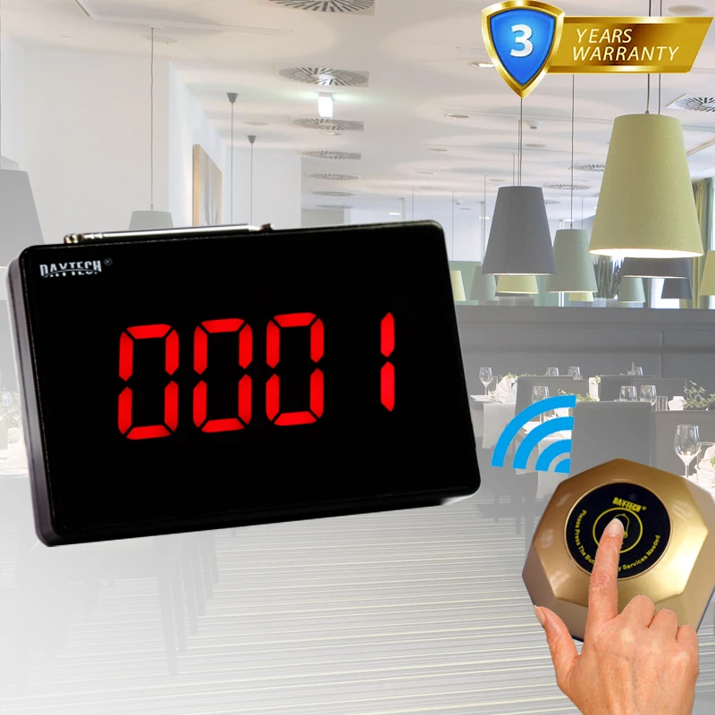 Беспроводная система звонков DAYTECH пейджер для ресторанов столов дома кормления 1