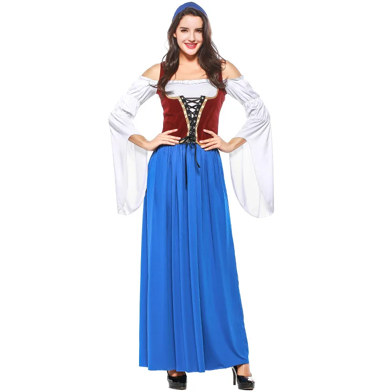 Женское Платье Dirndl Октоберфест Костюм Баварская пивная девица нарядное платье