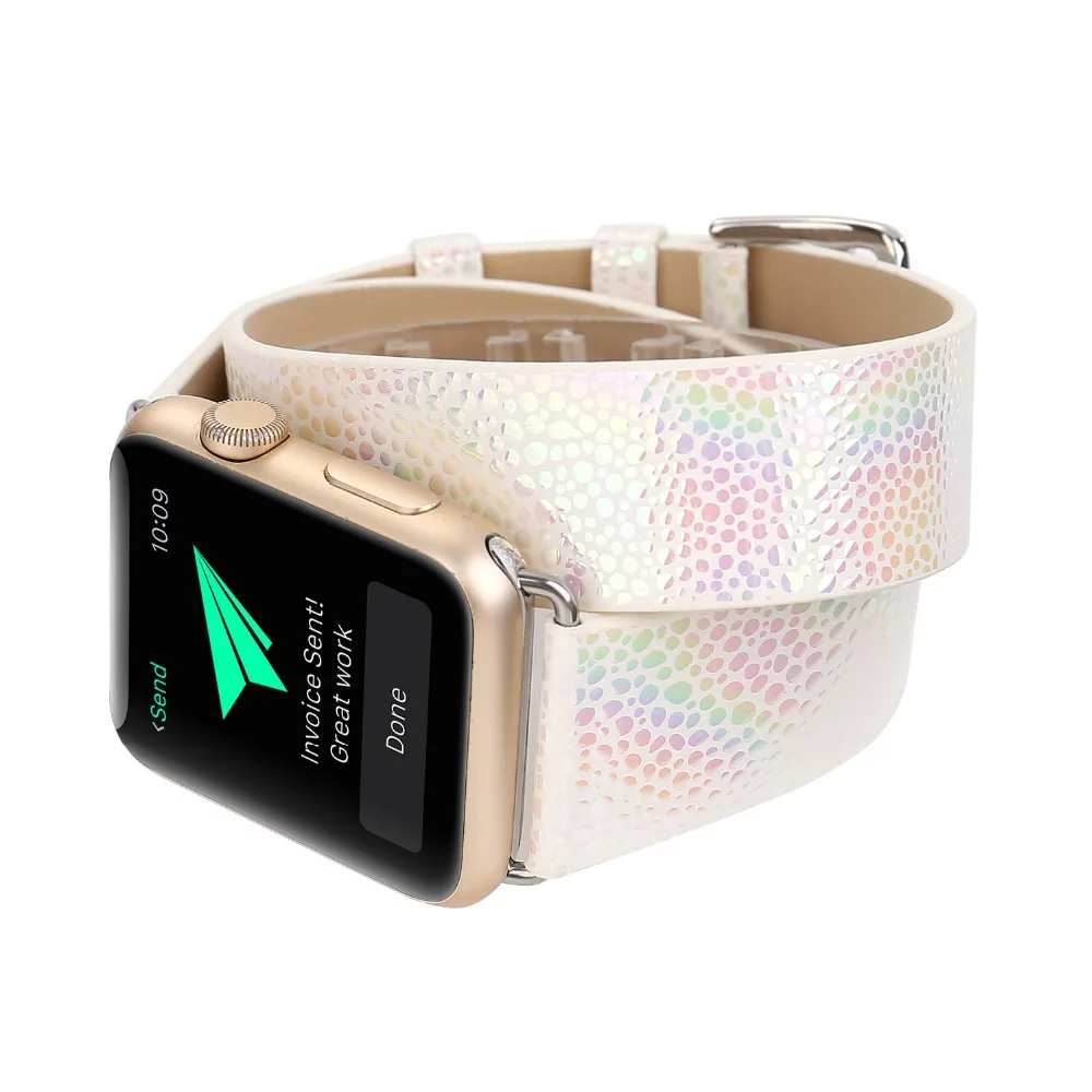 Для Apple Watch 4 наручный браслет двойной тур Glisten оригинальный ремешок для Series 1 2 3
