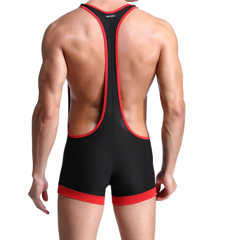 Men undershirts JumpSuit One-Piece Suits Smoothly Wrestling Singlet Breathable BodySuit Exotic Super Soft Spandex Undershirt