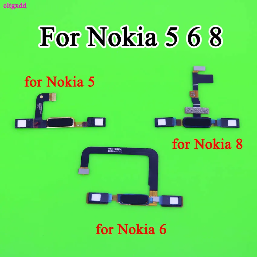 

cltgxdd For Nokia 5 6 8 TA-1008 TA-1030 TA-1053 Home Button back Key Touch ID Fingerprint Sensor Flex Cable Connector