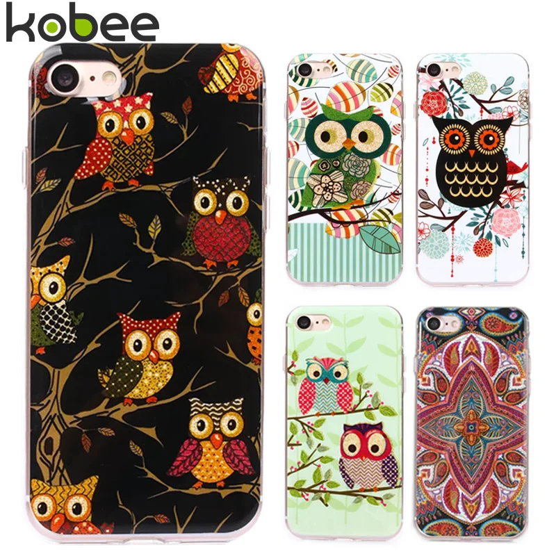 Kobee Коке для iPhone 7 случае ТПУ Мягкая силиконовая задняя крышка живопись мобильный