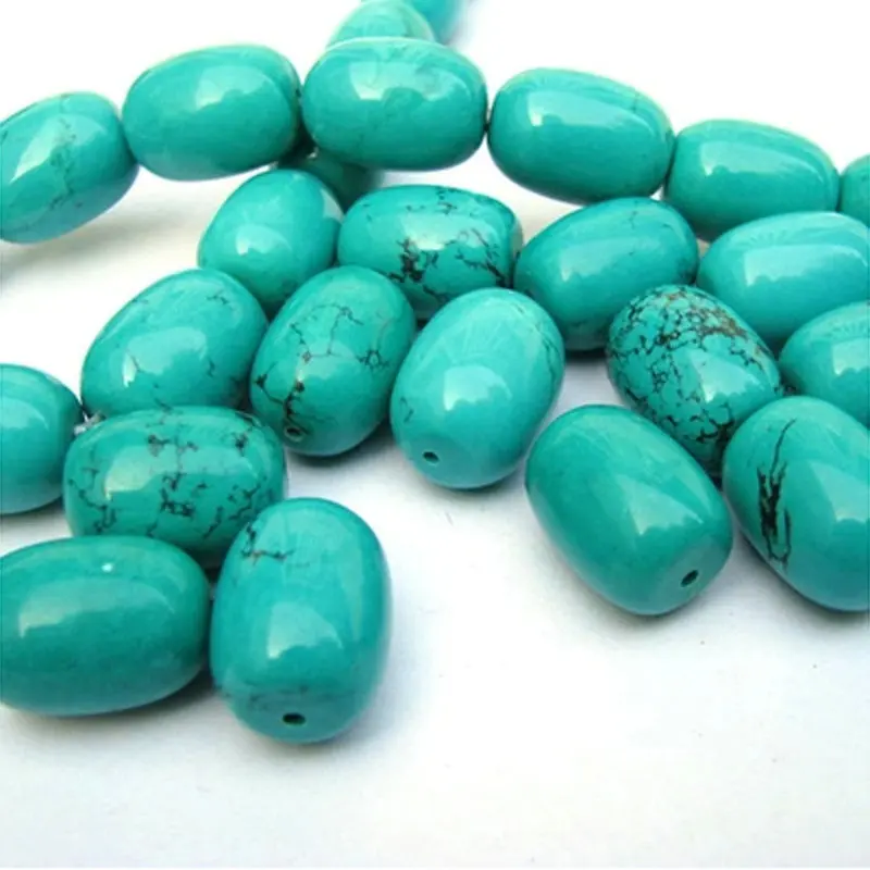 Овальные шарики из 100% Натуральной Бирюзы для самостоятельного изготовления
