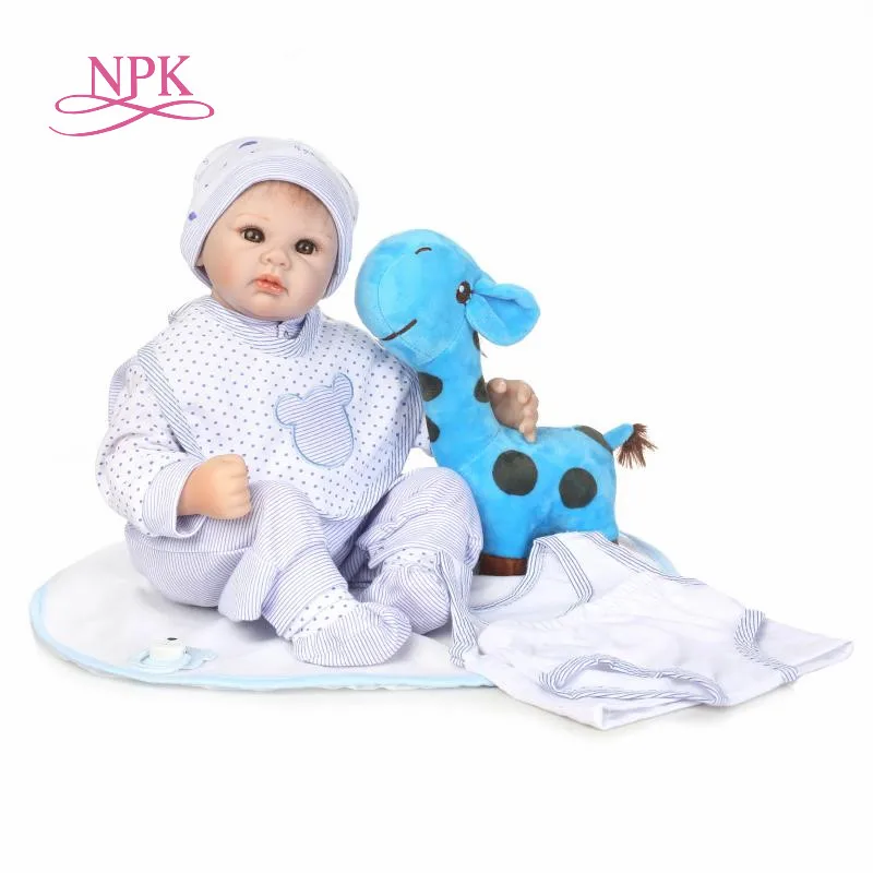 Кукла реборн NPK из ПП хлопка 55 см силиконовые куклы младенцы реалистичный подарок