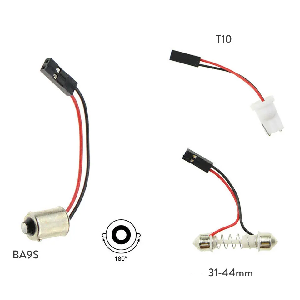 Светодиодный купольный светильник для чтения Карта Лампа T10 COB 16 24 36 48SMD Festoon Dome BA9S 3