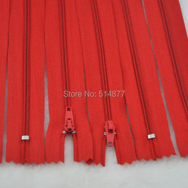 10 шт красный цвет Нейлоновая катушка молнии портной швейные инструменты ремесло
