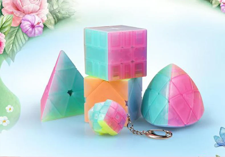 QiYi 2x2 3x3 4x4 5x5 Желейный кубик дизайн скоростной кубик головоломка магический куб база Cubo Magico Развивающие игрушки для детей