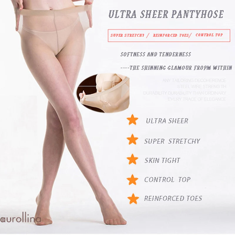 

Sexy Thin Sheer Tights For Woman Noble Elegant