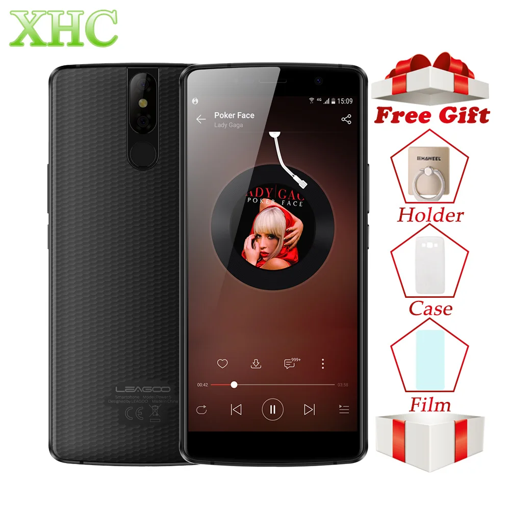 LEAGOO POWER 5 99 "FHD + мобильный телефон ОЗУ 6 Гб ПЗУ 64 Двойная камера 13 Мп Android 8 1 MT6763V