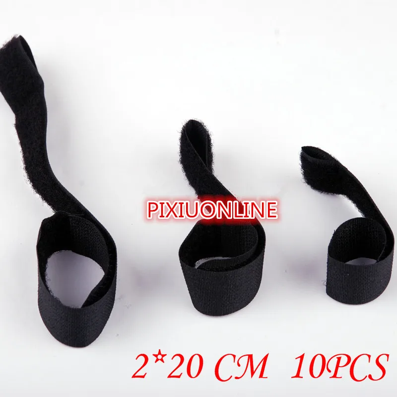 

10PCS/LOT YT1148B Magic Tape Strap Cable Tie Wide 2 cm Length 20 cm Free Shipping Sell at a Loss Nylon strap